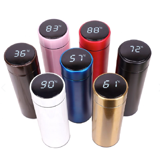 🔥❄️ Termo Inteligente con Medidor LED de Temperatura – Acero Inoxidable 304 (500 ml)