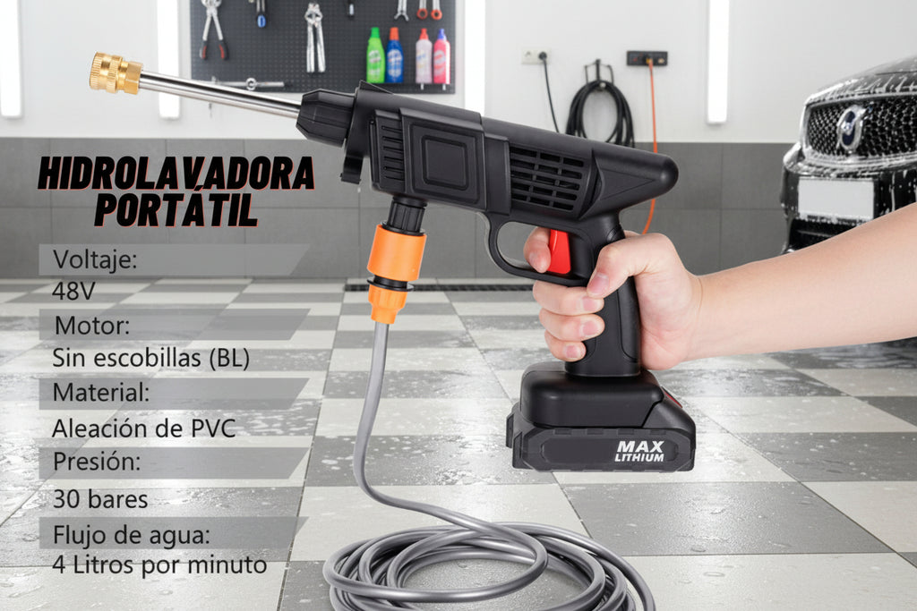 Hidrolavadora Recargable 48V 2 Baterías