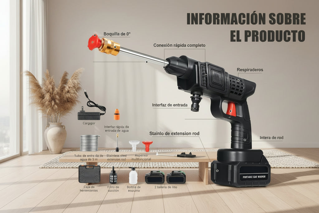 Hidrolavadora Recargable 48V 2 Baterías